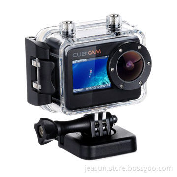 Full HD Sports Camera Cubicam with Body Strap and Multiple Mounts